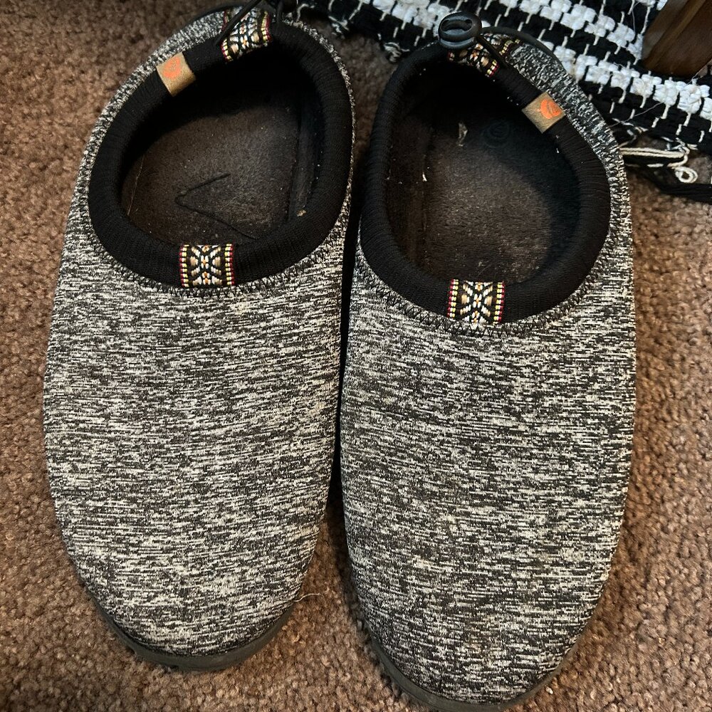 ACORN EXPLORER SHOE SLIPPER BLACK HEATHERED SLIP‎ ON 10.5 -11.5